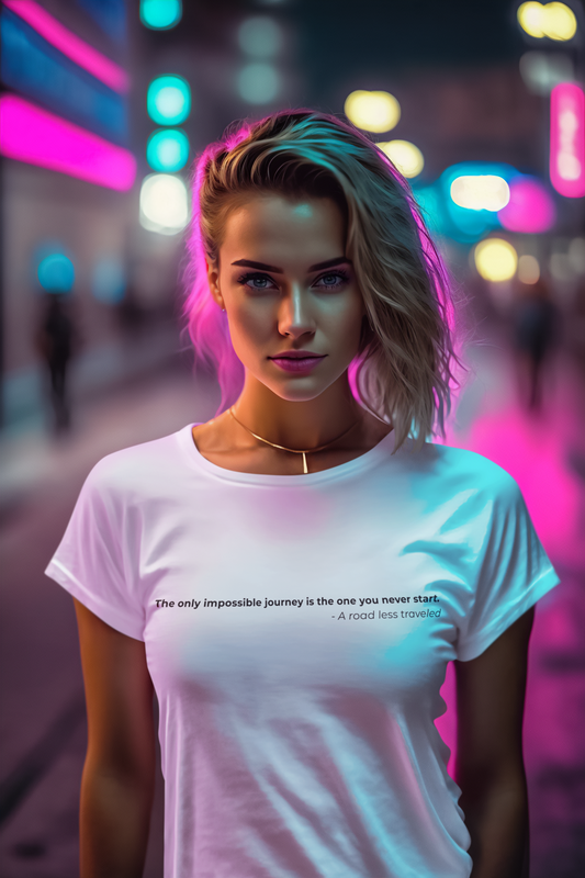 The only impossible journey is the one you never start - Women's Tee