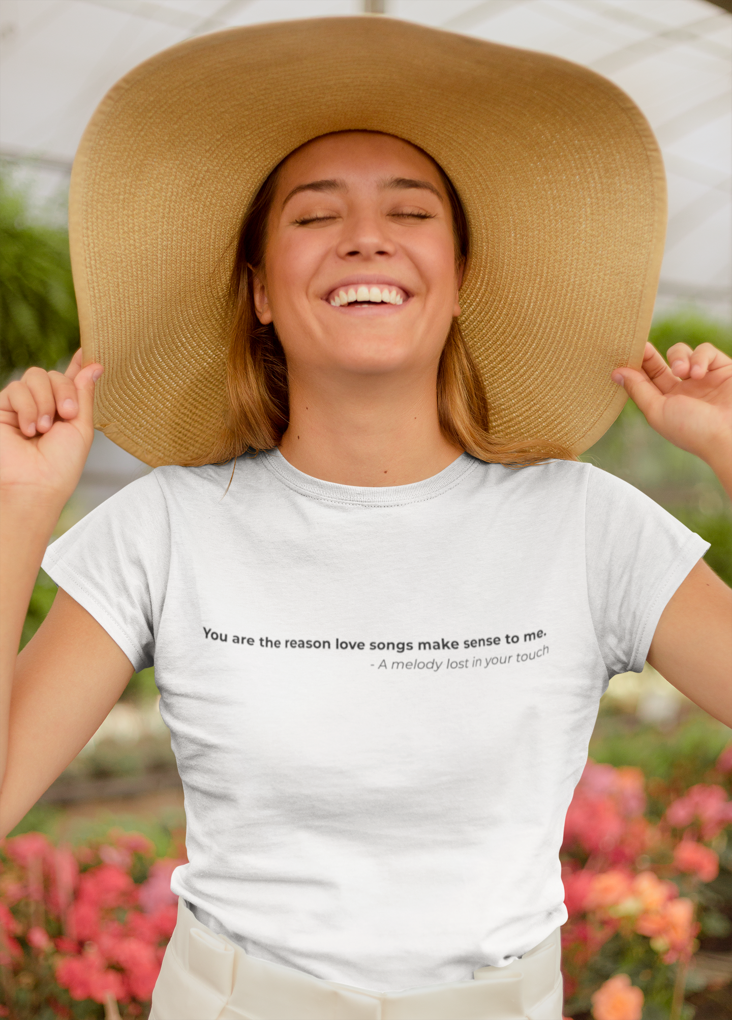 You are the reason love songs make sense to me - Women's Tee