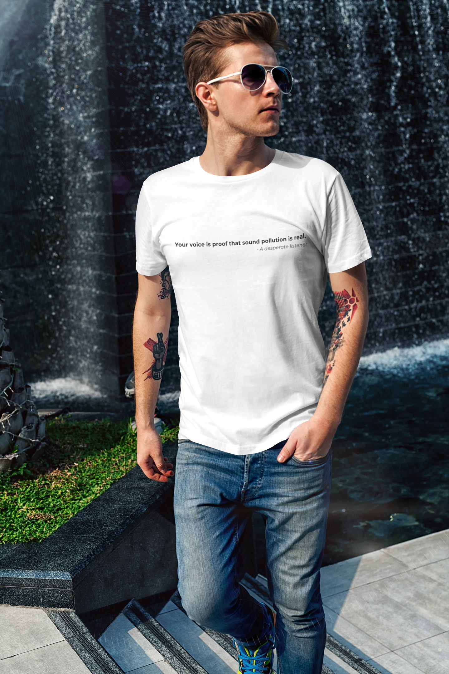 Your voice is proof that sound pollution is real - Men's Tee